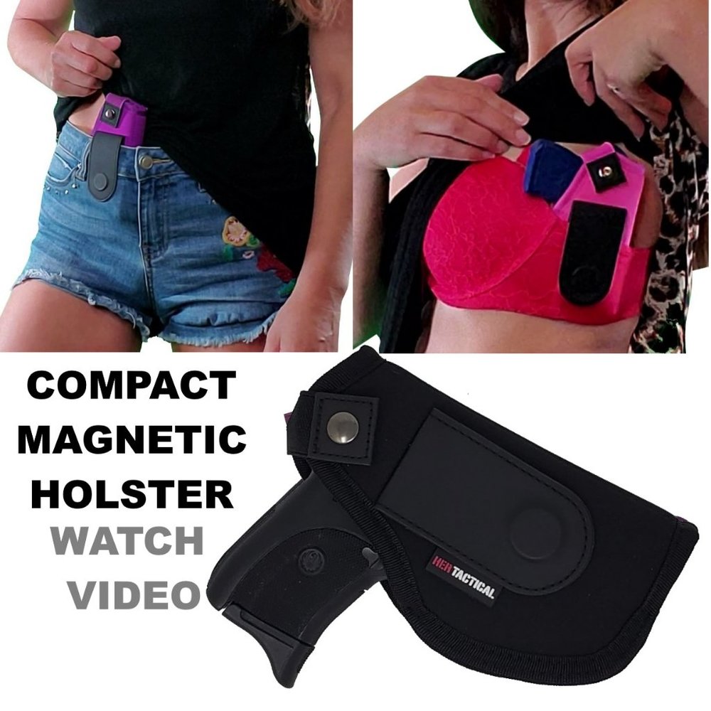 HER TACTICAL Magnetic Holster for Compact & Micro Sized Guns - BLACK